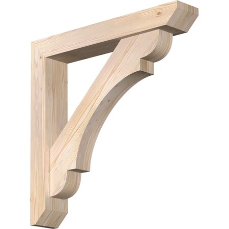 Olympic Slat Smooth Bracket W/ Offset Brace, Douglas Fir, 5 1/2W X 32D X 32H